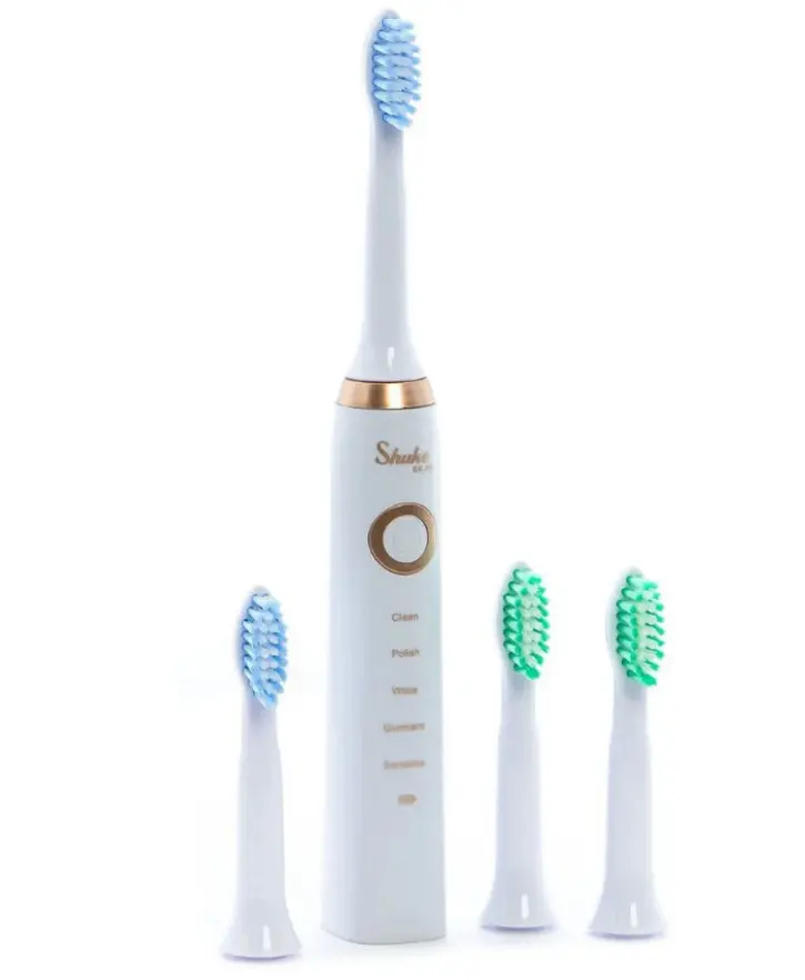Електрична зубна щітка Shuke SK-601 акумуляторна ультразвукова щітка для зубів 3 насадки - Зображення 3