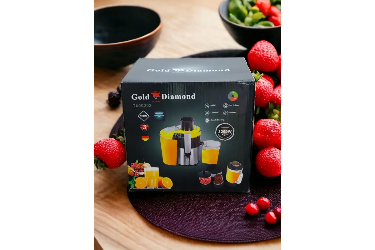 Кухонний комбайн 4 в 1 Top Kitchen TK00203 Соковитискач блендер кавомолка подрібнювач на 3200 Вт - Зображення 3