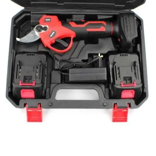 Акумуляторний секатор (24V, 5AH), АКБ секатор електричні садові ножиці червоний - Зображення 5