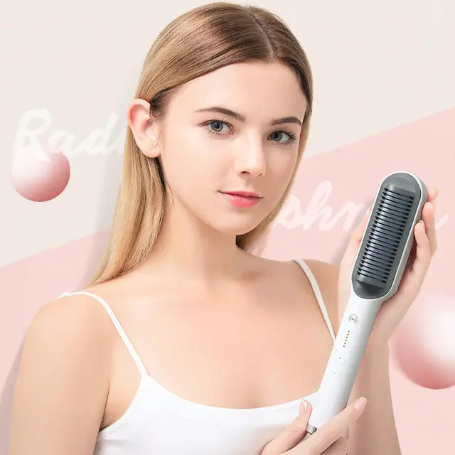 Електрична гребінець-випрямляч Hair Straightener HQT-909 щітка для укладання волосся - Зображення 5