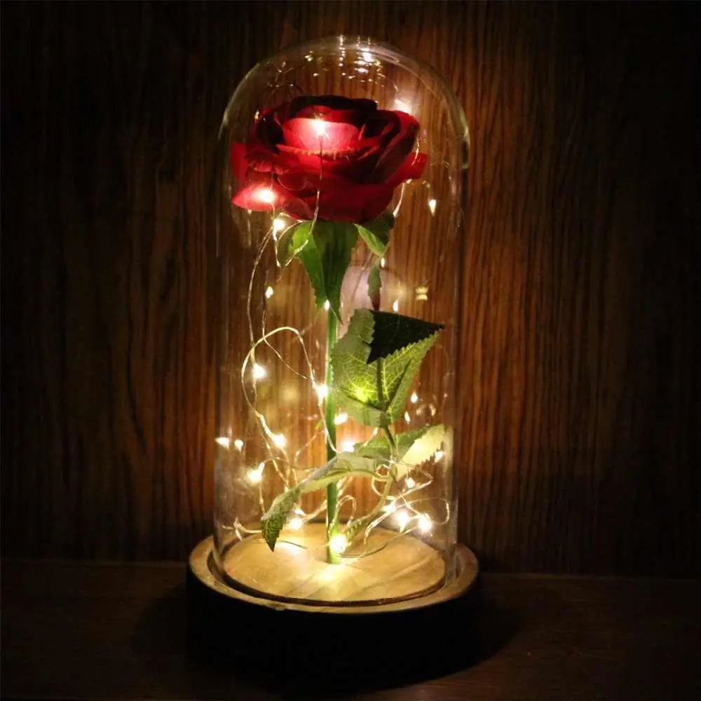 Троянда в колбі з LED підсвічуванням - Зображення 3