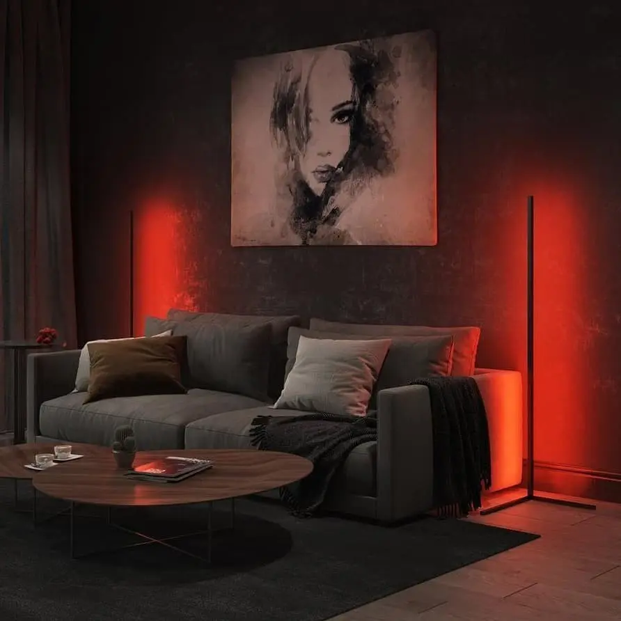 Кутовий LED торшер Ledox Design з пультом та регульованою яскравістю 330 колірних комбінацій - Зображення 3