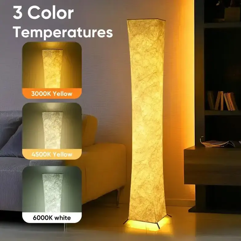 Підлогова лампа з пультом дистанційного керування, 20×20×130 см - Зображення 2