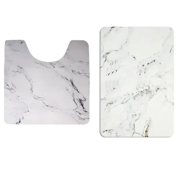 Набір килимків для ванної та туалету 2шт, 75х45см, 45×38см / Антиковзні килимки у ванну - Зображення 3