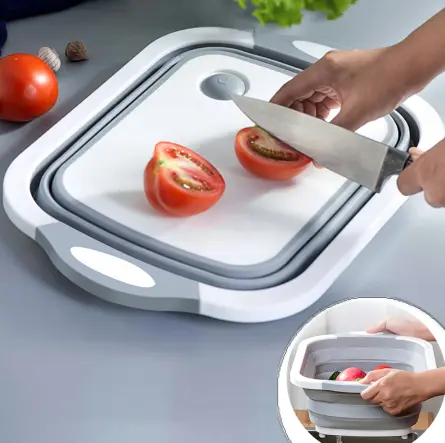 Обробна дошка 2 в 1 Chopper Дошка-миска, дошка контейнер, силіконова дошка - Зображення 3