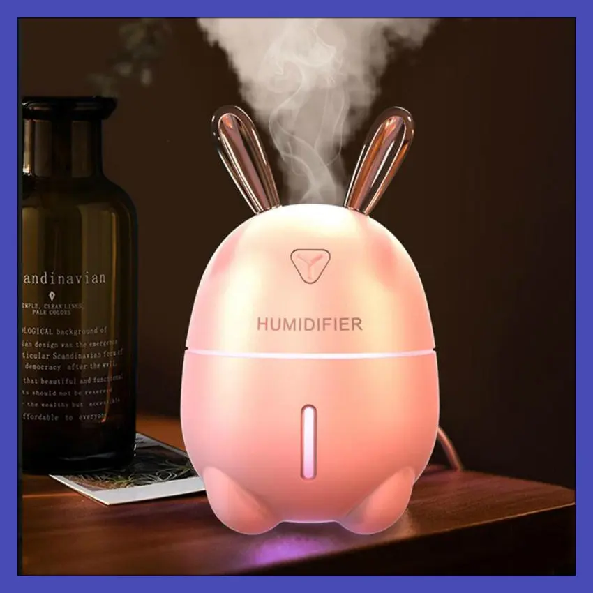 Зволожувач повітря Ультразвуковий з LED-підсвічуванням 7 кольорів живлення USB Зайчик Нічник-зволожувач 300мл - Зображення 3