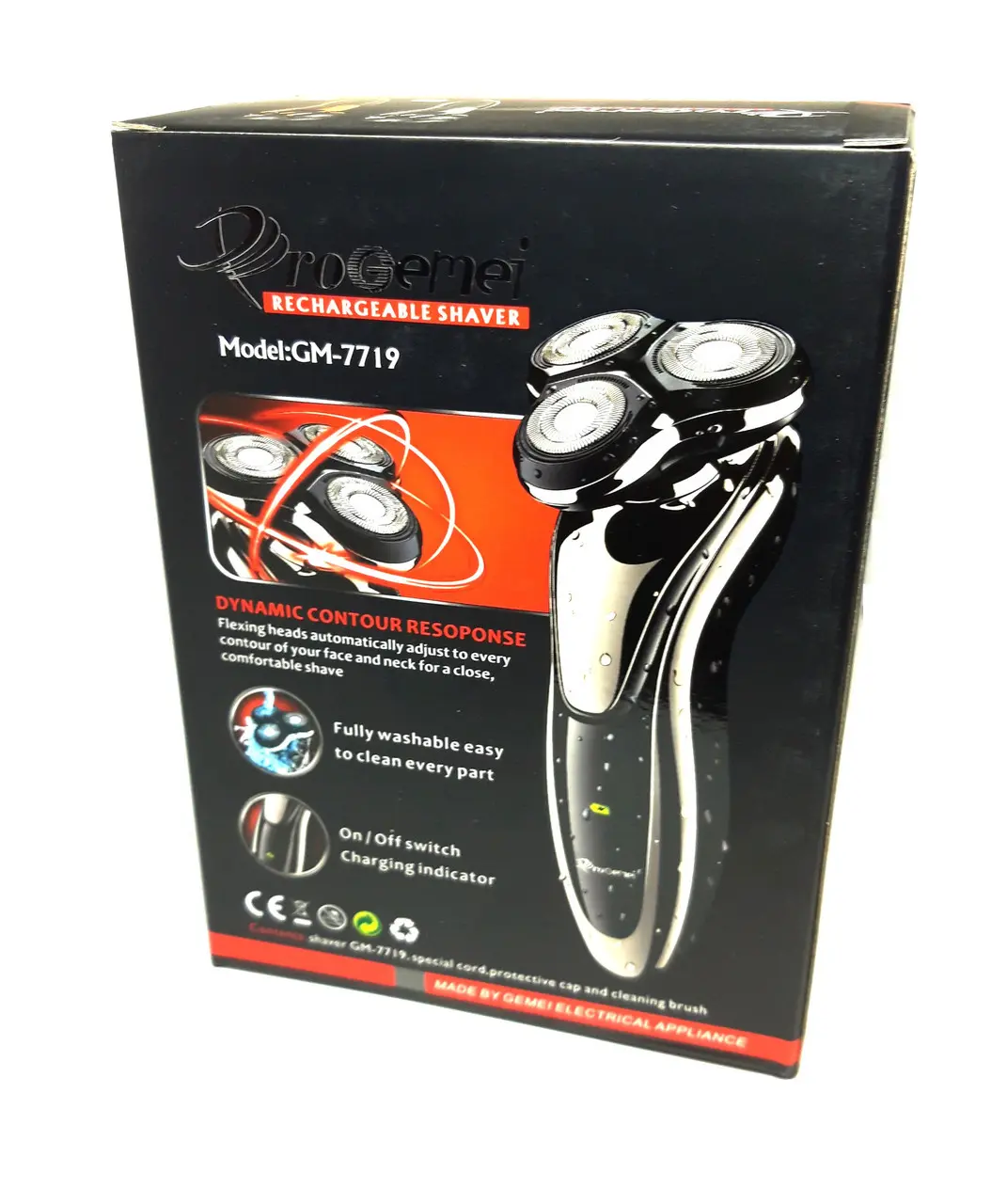 Електробритва Gemei GM-7719 акумуляторна електробритва, бритва Gemei
