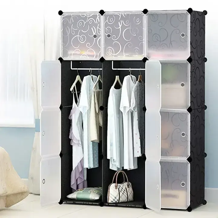 Пластикова складана шафа Storage Cube Cabinet 12 секцій - Зображення 2