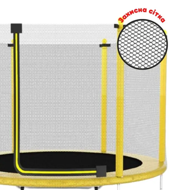 Дитячий батут Atleto діаметром 152см із зовнішньою сіткою - Зображення 3