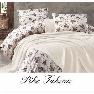 Постільна білизна з вафельним покривалом La Villa Mavi Білий