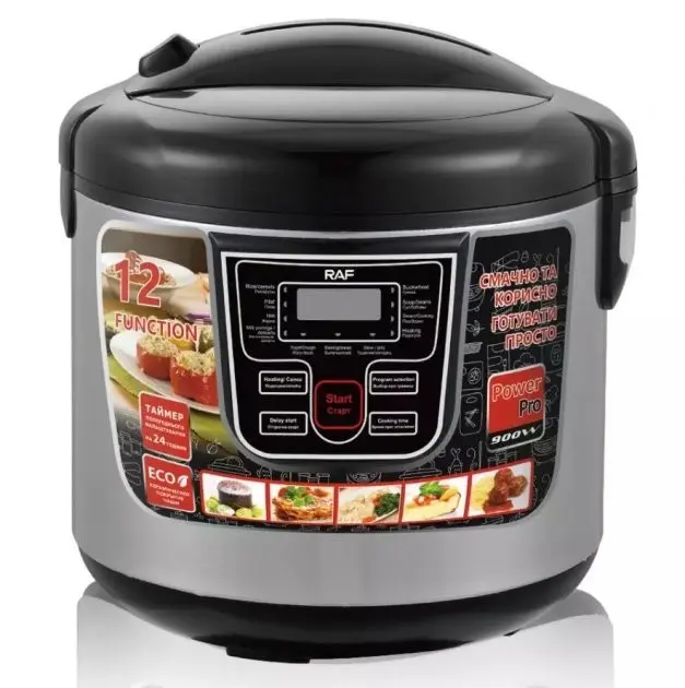 Багатофункціональна мультиварка RAF-166B з антипригарною чашею 12 програм 6 л - Зображення 7