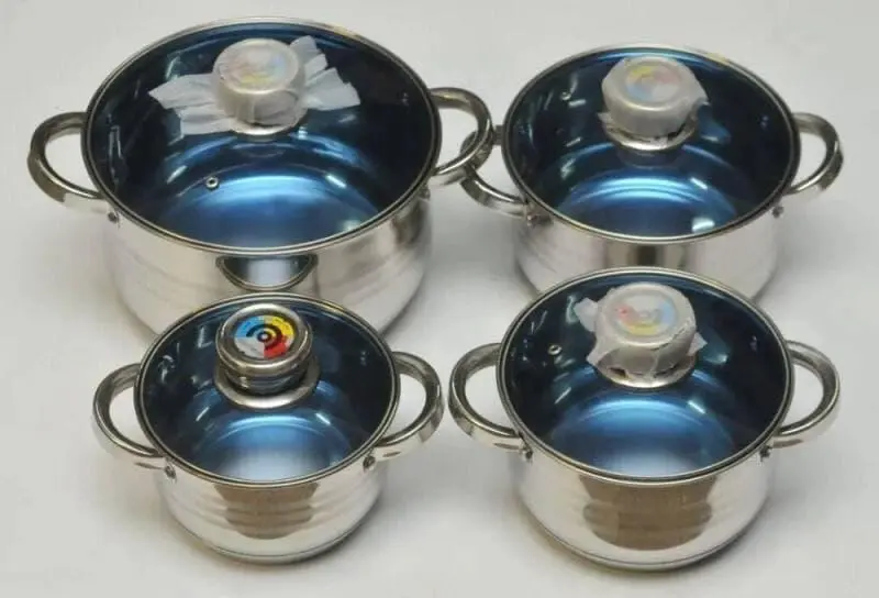 Набір посуду UNIQUE UN-5039 з нержавіючої сталі, 19 предметів, набір каструль - Зображення 4