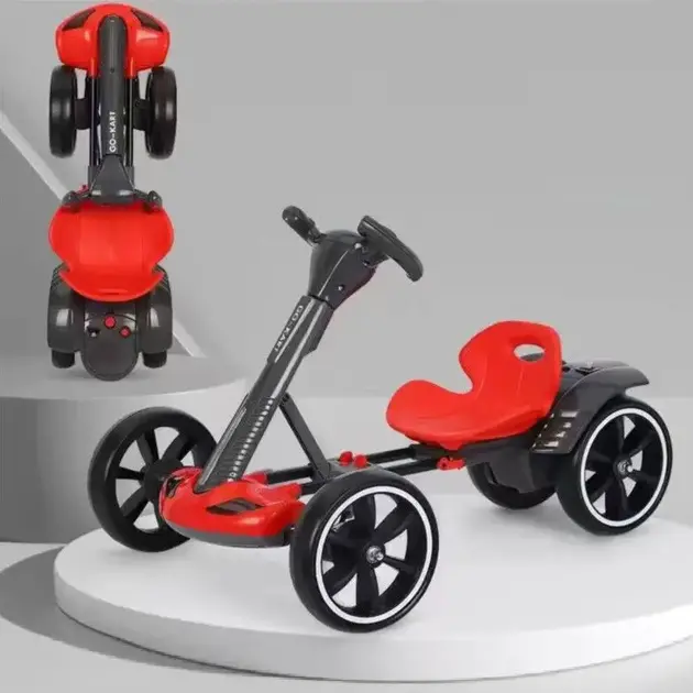 Електромобіль складний з акумулятором 6V 4.5Ah та швидкістю до 6 км/год/M-6072 Eco Koleso червоний - Зображення 2