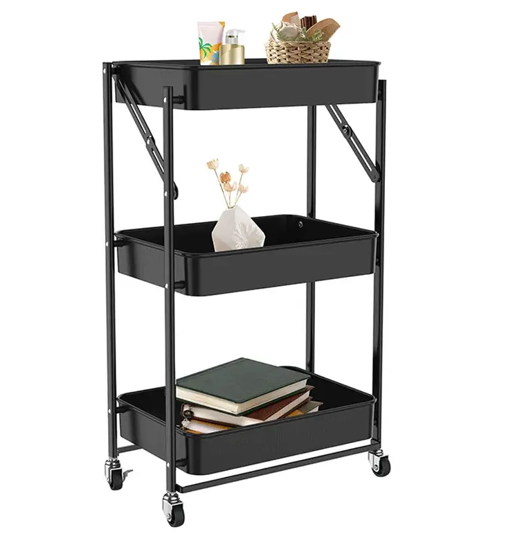 Органайзер на колесах метал/ етажерка на колесах 3 яруси - Зображення 5