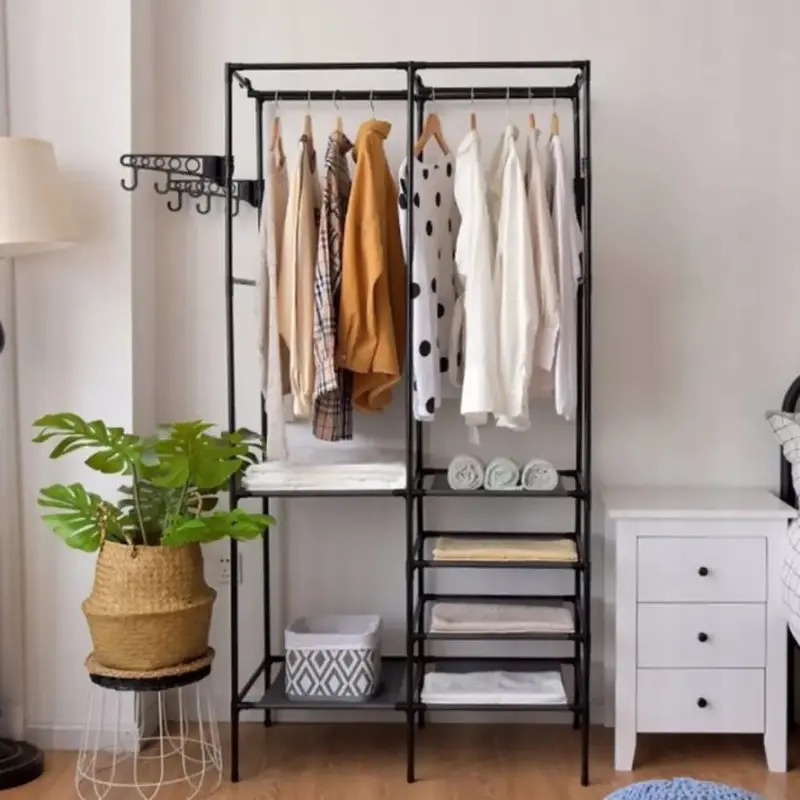 Універсальна шафа вішалка стійка для одягу double pole - Зображення 5