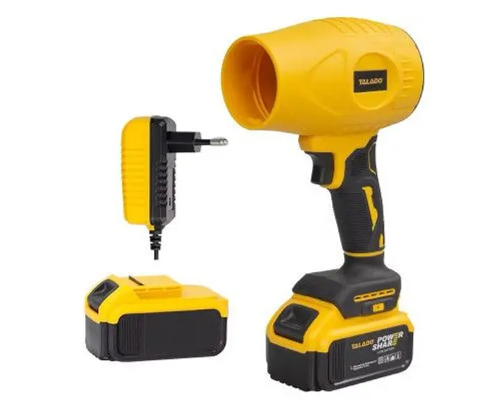 Акумуляторний турбо вентилятор 2 АКБ жовта