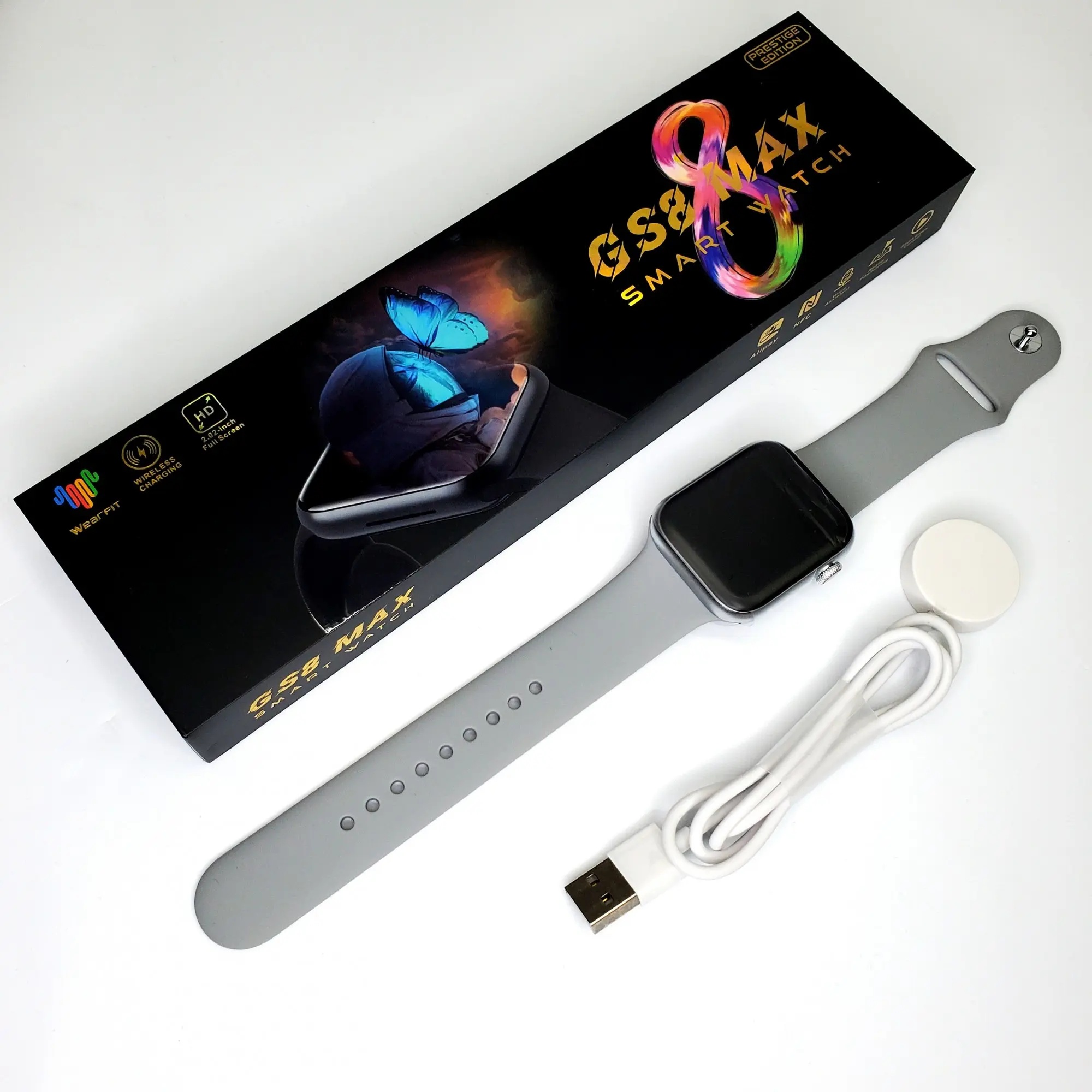 Смарт годинник 8 серії Smart Watch GS8 Мах 45mm українське меню з функцією дзвінка Сірі безрамковий дисплей - Зображення 6