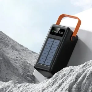 Портативна батарея зовнішня повербанк Power Bank 100000 mAh із сонячною панеллю та ліхтариком YM-638CX
