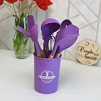 Набір кухонного приладдя силіконовий Kitchen Set RB-2239 рожевий (12 предметів) - Зображення 6