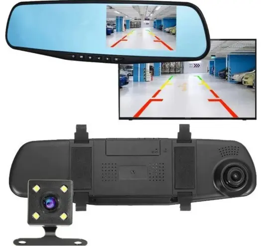 Автомобільний реєстратор-дзеркало Blaсkbox DVR AK47 з камерою заднього виду - Зображення 3