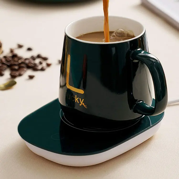 Зелена Чашка на подставке с подогревом Stenson YG01317 L 400мл - Зображення 2