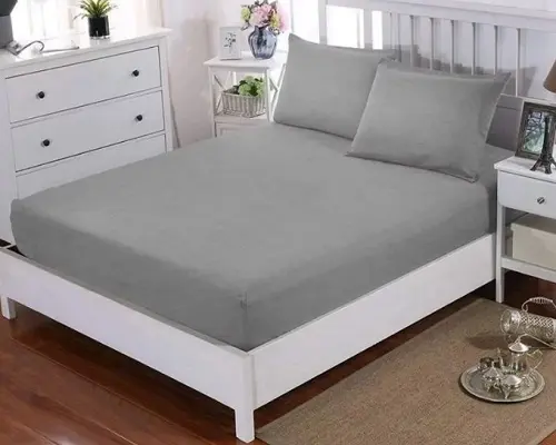 салатове Простирадло махрове на резинці з наволочками Anisa (160х200+30 см) - Зображення 2