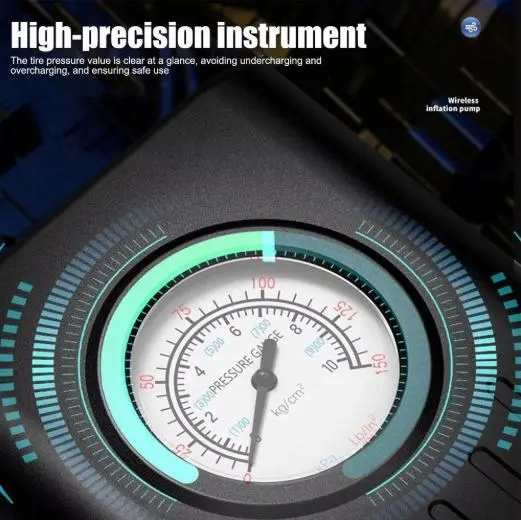 Портативний автомобільний компресор AND1322, насос від прикурювача 12V з манометром - Зображення 8