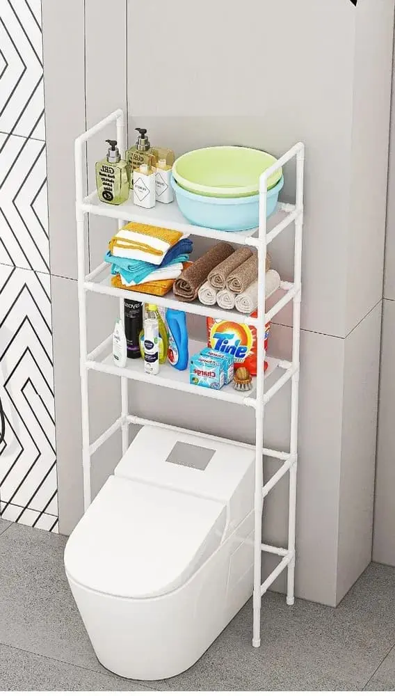 Підлоговий стелаж для встановлення над унітазом 47х25х155 см - Зображення 2