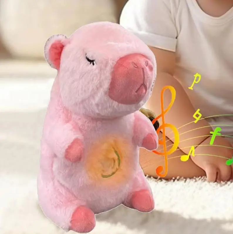 Коричневий Інтерактивна дихаюча Капібара Snuggle Pulse CapyBuddy 30 см м'яка плюшева іграшка - Зображення 9