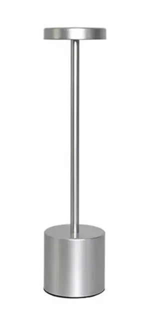 Світлодіодна сенсорна лампа на акумуляторі, три колірні температури 34.4 см срібло