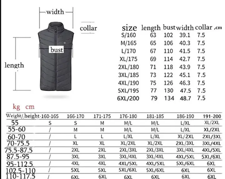 Жилет із USB підігрівом, 9 зон обігріву L - Зображення 7