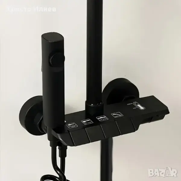 Настінна душова система з термостатом, квадратний дизайн, цифровий дисплей NEW - Зображення 2