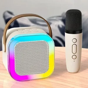 Міні-дитяче караоке K12 з 1 бездротовим мікрофоном, портативними бездротовими динаміками зі стерео басами