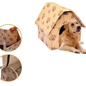 Бежевий Переносний м’який будиночок будка для собак Portable Dog House