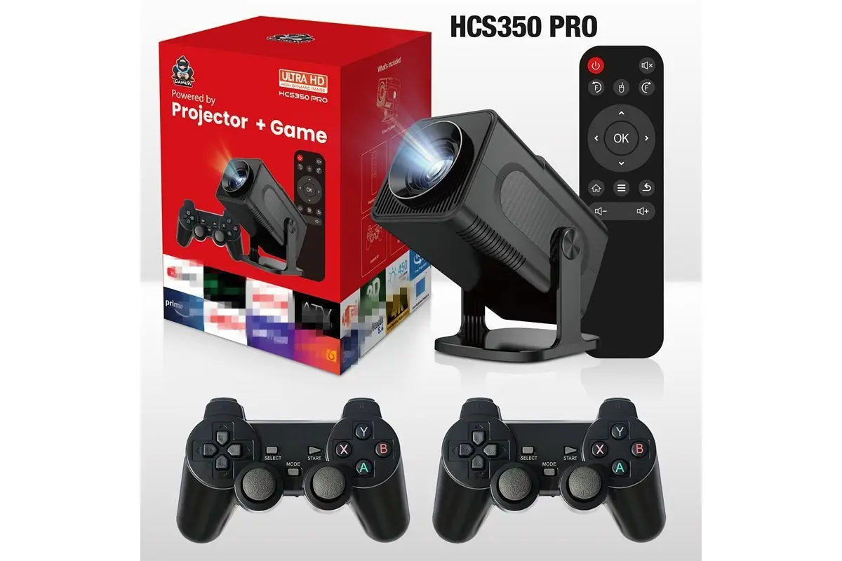Проектор (HCS350 PRO) з іграми та джойстиками Android 11