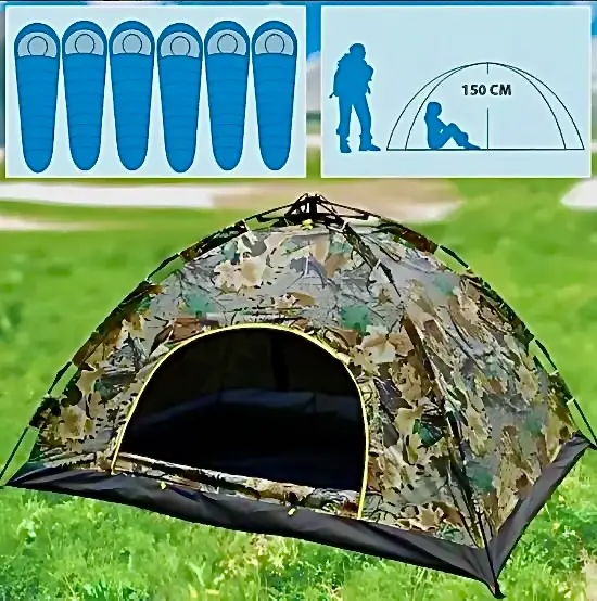 Намет автоматичний місний Камуфляж 6-х містна - Зображення 5
