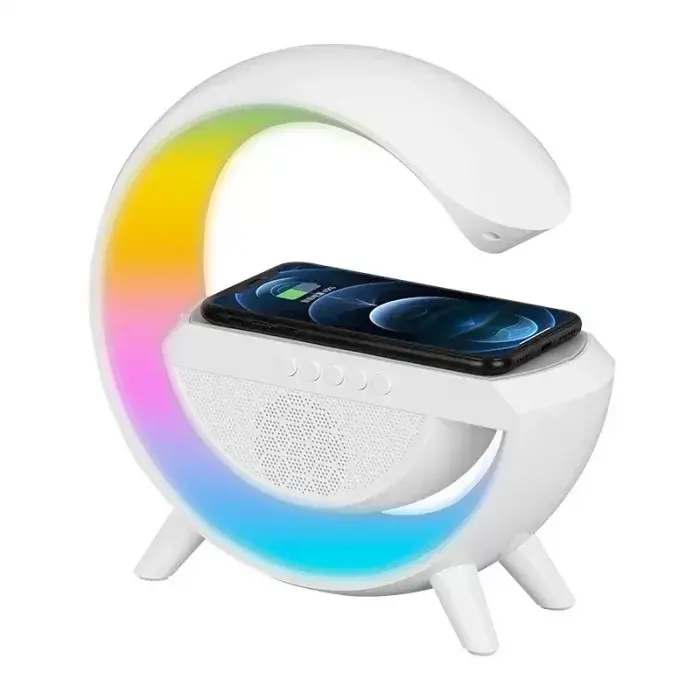 Розумний світильник/Нічник з бездротовою зарядкою для телефону/Bluetooth-колонка - Зображення 8