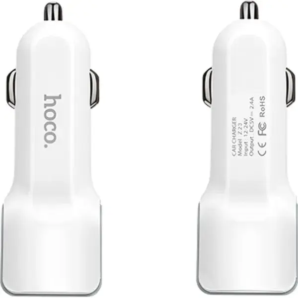 Адаптер ОЗУ Hoco Z23 dual-port car charger 2USB 2.4A - Зображення 3