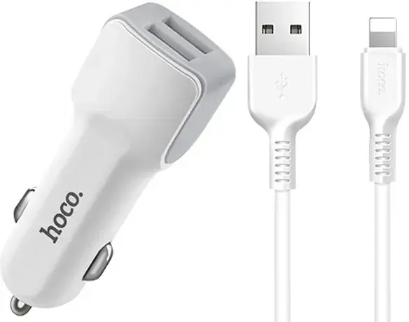 Адаптер ОЗУ Hoco Z23 dual-port car charger 2USB 2.4A - Зображення 2