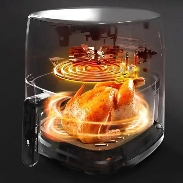 Аерофритюрниця Sokany SK 10052 1700W Аерогриль безмасляна мультипіч для приготування без олії 7 л з сенсорним керуванням - Зображення 3