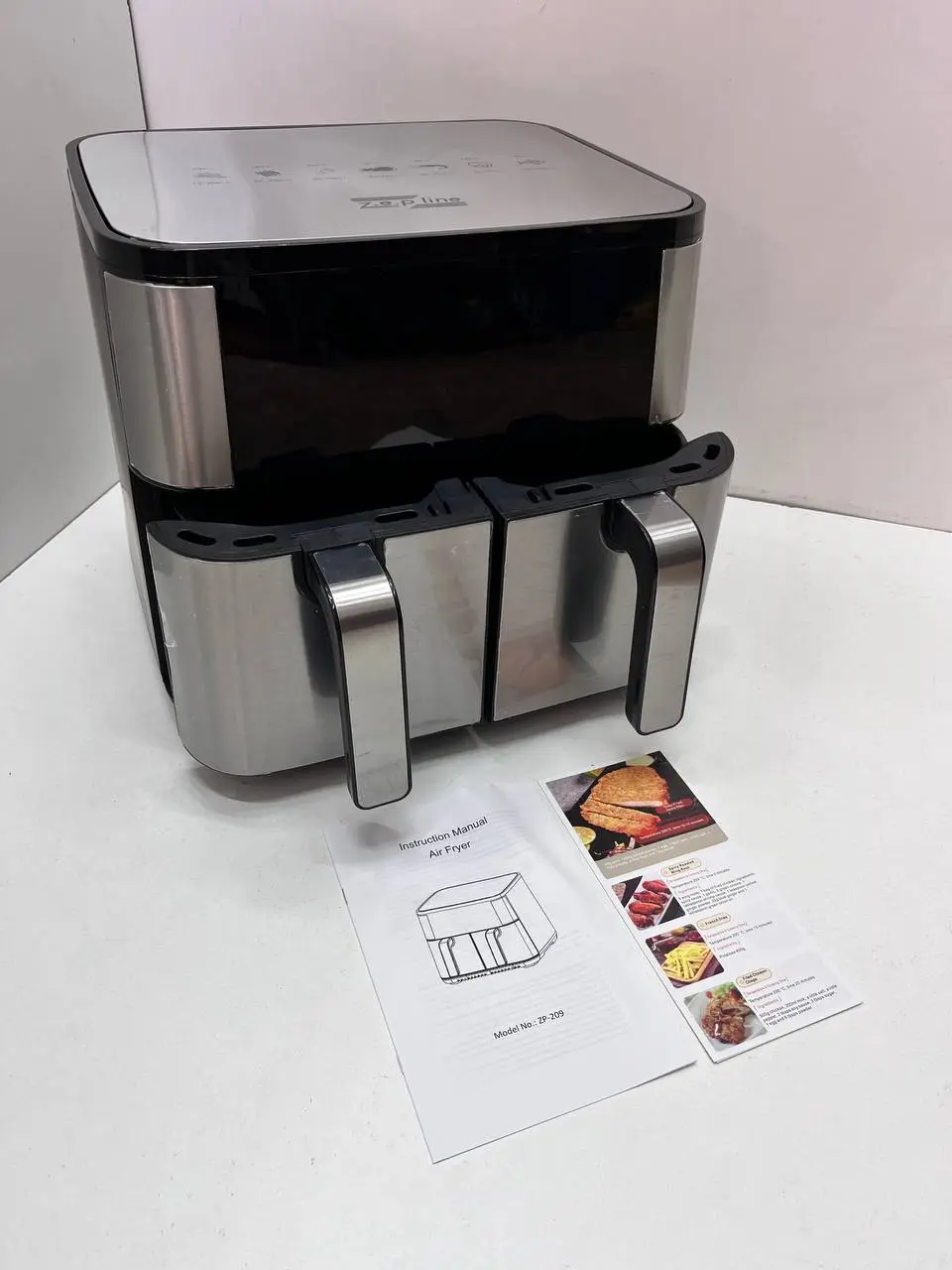 Аерофритюрниця на 2 чаші Zepline ZP-209 з потужністю 4000Вт на 12л - Зображення 3