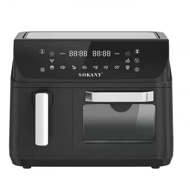 Аерофритюрниця Sokany SK-10060 з 2 чашами, сенсорне керування