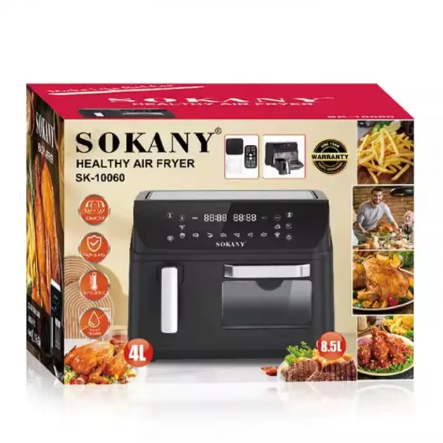 Аерофритюрниця Sokany SK-10060 з 2 чашами, сенсорне керування - Зображення 5