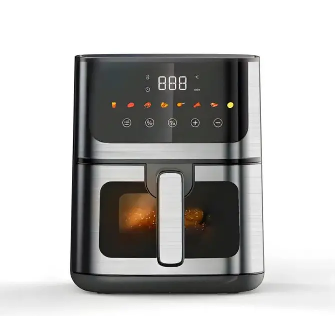 Аерогриль Rainberg RB 2268 4200W аерофрітюрниця безмасляна для приготування без олії з регулюванням температури 8 л - Зображення 4