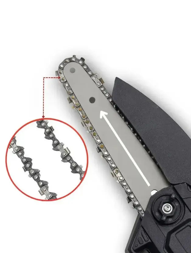 Акумуляторна міні-пила ланцюгова 6 дюймів з двома акумуляторами в кейсі 48 V 5000 mAh 550 Вт - Зображення 5