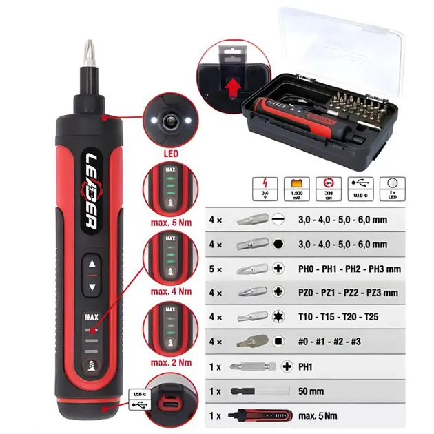 Акумуляторна викрутка Leader 4.2В/5 Нм Home - Зображення 6