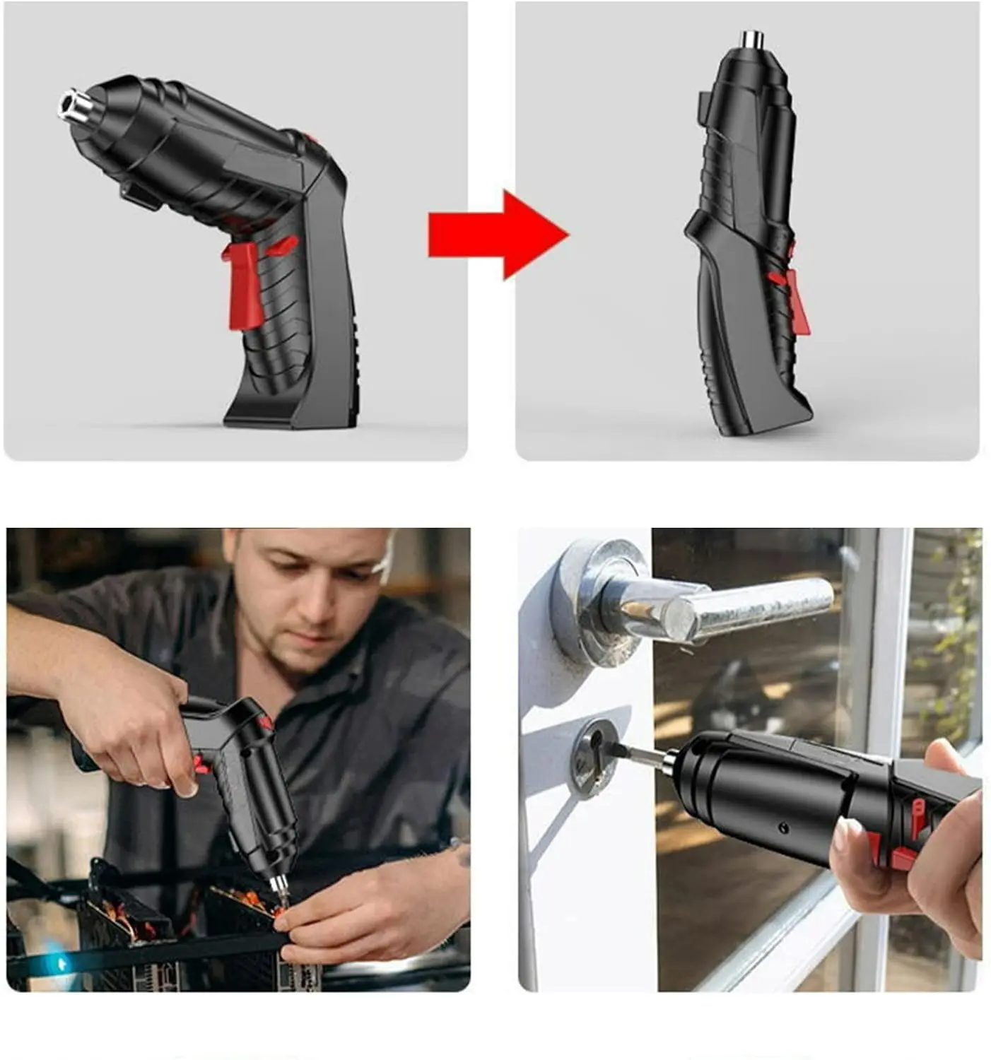 Акумуляторна викрутка трансформер, 48 елементів, міні-шуруповерт - Зображення 3