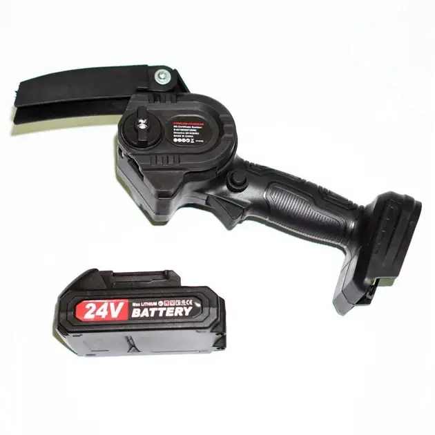 Акумуляторна ланцюгова міні-пилка сучкоріз для обрізання дерев Mini Electric Chainsaw Black 1 АКБ - Зображення 4