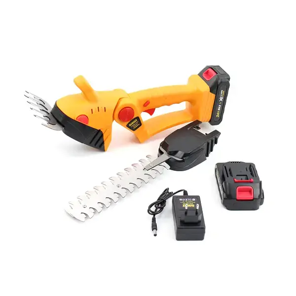 Акумуляторні ножиці-кущорізи на 24Вт з 2 насадками для догляду за садом в кейсі - Зображення 2