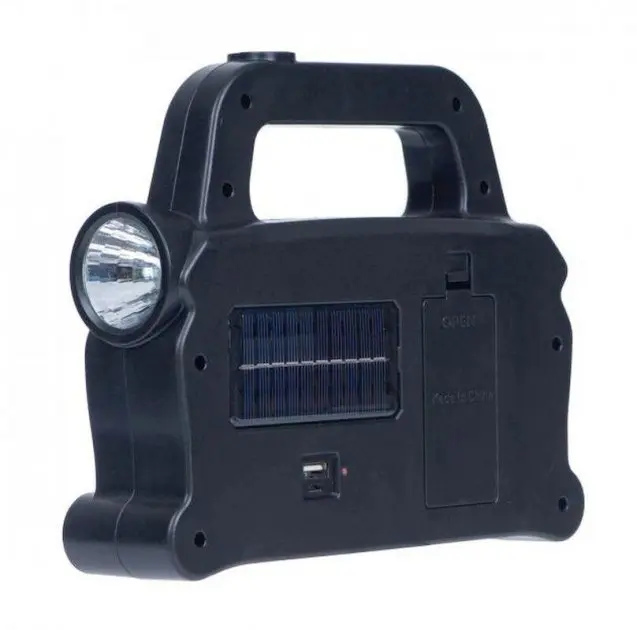 Акумуляторний LED ліхтар прожектор із сонячною панеллю USB вихід знімні Hurry Bolt HB-6169 - Зображення 5